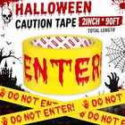 Swrt Halloween Decorations 2 Inch X 90 Feet  Yellow Caution Tape