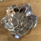 7    2000 Mariposa Scalloped Aluminum Floral Bowl W  Raised Stamen  free Shipping 