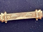 Antique Victorian French Floral Etched Ornate Gold Filled Bar Brooch Pin 6 1g