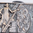 Vtg Firefighter Belt Buckle Bronze Tone 1970s Stamped Tiffany Studio New York