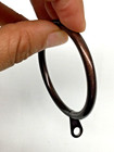 Pack Of 10 Curtain Rings - 1 9 16    Metal Pole For Window Drapes  Chocolate Brown