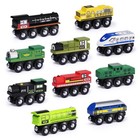 Wooden Train Set Accessories - 10 Pcs Magnetic Toy Cars  Compatible With Major B