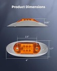 Oval Amberled Trailer Marker Light W chrome Bezel Side 10 Pcs Amber Light
