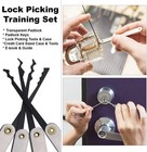 Beginner Lockpicking Practice Set     15pcs Tools With Transparent Training Locks