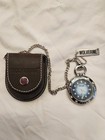 Wolverine Pocket Watch With Leather Case  Flashlight And Box  Untested 