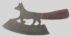 Antique Old Butcher Meat Cleaver Chopper Dog Shaped Knife   