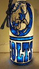 Indianapolis Colts Inspired Bottle Lamp Stained Glass Look Lighted