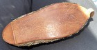 Vintage Leather And Beads Trim Pin Cushion Slipper Shoe Brown Tan Green