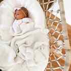 Knitted Baby Blankets Newborn Swaddle Wrap Ruffle Infant Bedding Quilt Basket