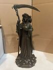 Santa Muerte Holding Scythe Statue Bronze Finish Statue Veronese 2015 - Flaw