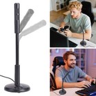 Computer Mini Condenser Microphone Usb Stand Recording Mic For Pc Desktop Laptop