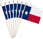 20 Pack Us Texas Mini Stick Flags State Of Texas Small Miniature Handheld Flag 