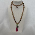 Mala Beads With Tassel 108 Piece Set Natural Stone Beads With Om Symbol