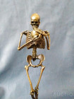 Vintage Memento Mori Bronze Statue Sculpture Marble France Jb 31 Cm Rare Old 20c