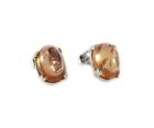 19thc Antique 6  ct Imperial Topaz stud Earrings Ancient Roman God Apollo Jupiter