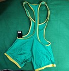 N2n Bodywear Men Green University Singlet Wrestler Activewear Size L