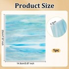 1pc 5 9x7 9 Inch Light Cyan Glass Sheet Colored Glass Pieces 3mm Thick Black