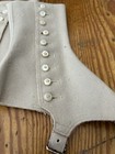Antique Victorian Women s Wool Beige 9 Button Spats