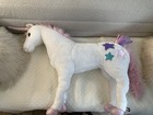 Melissa   Doug Giant Plush Unicorn 37    Tall White W pink Purple Blue Stars