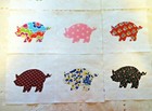 Quilt Top Blocks Pigs Appliques  6  Square Cotton Fabric Farmhouse Craft 9