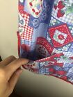 Vintage Haband  Snap Front Smock Craft Apron Size M Quilt Strawberries Pockets