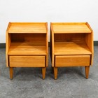 Mid Century Modern Nightstands Solid Oak Dillingham Drawers End Tables Mcm