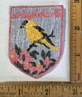 Vintage Washington State Bird American Goldfinch Patch Voyager Travel Souvenir