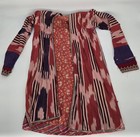 Vintage Handmade Uzbek Silk Ikat Chapan Robe  1447