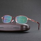 Women Transition Intelligent Progressive Multifocal Half Rim Reading Glasses