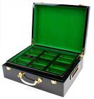 500 Count Hi-gloss Wooden Poker Chips Set Storage Case New
