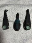 Vintage 1959 Lot 3 Hagen Renaker Black Bisque Birds Mcm