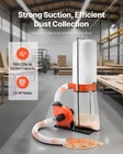 Vevor Dust Collector 1100 Cfm 2 5 Micron Vortex Cone Dust Collector With 1 5hp