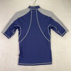 Nrs Rash Guard Men s Xs Navy Blue Gray Color Block Nylon Spandex Outdoor Beach