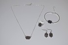 Women s Jewelry Set     Necklace  Bracelet  Earrings  Ring     Silver-tone Metal