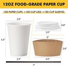 Disposable Paper Coffee Cups With Lids And Sleeves For Hot Beverages
