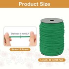 Macrame Cord 5mm X 295 Ft Handmade Natural Cotton Rope  8 Strand  Light Green