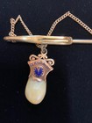 Vintage Bpoe  Cerveus Alces Elks Tooth Pendant Charm Tie Bar  1 20 12kgf
