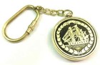 100 Pieces Antique Nautical 50 Years Perpetual Calendar Keychain Brass Key Rings