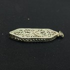 Pendant Silver Israel 925 Silver Shape As Mezuzah Vintage Rare Judaica Filigree 