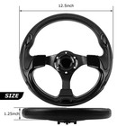 Qymopay Golf Cart Steering Wheel  Skid Steering Wheel I  Black