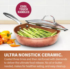 Gotham Steel Hammered 12  Nonstick Fry Pan W  Glass Lid