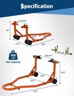 Universal Motorcycle Lifting Stands  900 Lbs Capacity Front   Rear Wheels Lift