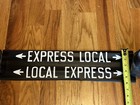 Vintage Nyc Subway Train Old Sign Antique Rollsign Transportation Express-local