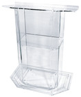 Kingdom Large Majestic Clear Acrylic Lectern With A Built In Shelf