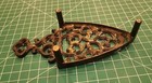 Early Brass Sad Iron Footed Trivet   Sad Iron Shape   Unmarked   Antique - Gw5