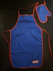 Vintage Little Tikes Childs Apron Smock W  Oven Mitt   Blue   Red