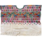Vintage Mayan Huipil Blouse Comalapa Guatemala Handwoven Embroidered Textile