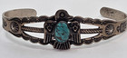 Old Pawn Fred Harvey Era Native American Sterling Turquoise Thunderbird Cuff