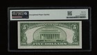 Dbr 1928-b  5 Legal Fr  1527 Ea Block Pmg 55 Epq Serial E56022601a