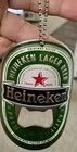 Heineken Beer Bottle Opener Lager Logo  large Aluminium Green Promo Can 